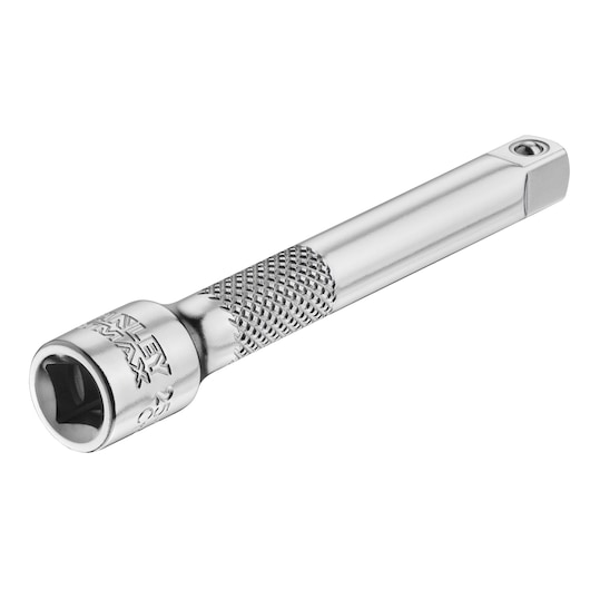 STANLEY FMMT25125-0 barre d’extension chromée avec prise moletée, angle latéral sur fond blanc.