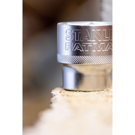 STANLEY FMMT82680-0 dopsleutel close-up, zilverkleurig metaal, STANLEY FATMAX merk zichtbaar.