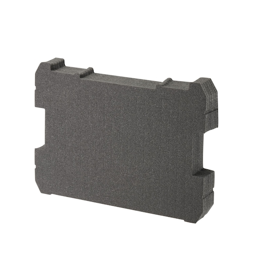 STANLEY FMST1-72365 zwarte schuiminzet voor gereedschapsopslag, schuine weergave op witte achtergrond.