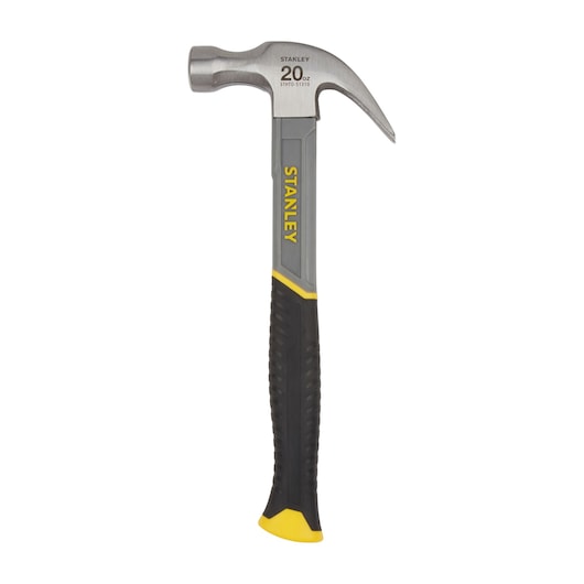 STANLEY STHT0-51310 klauwhamer, 20oz, zwart-gele handgreep, zijaanzicht foto.