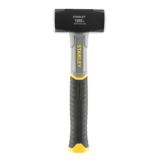STANLEY STHT0-54126 masse, 1000g, manche noir et jaune, vue de face, fond blanc.