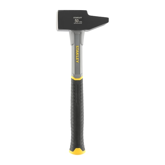 Marteau STANLEY STHT0-54157 avec manche antidérapant noir et jaune, vue de face sur fond blanc.