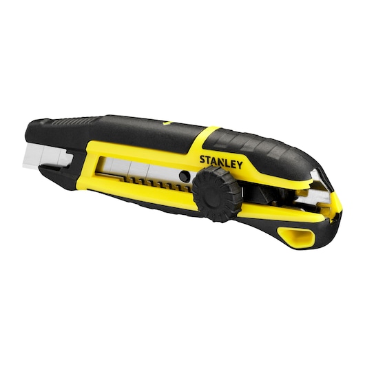 STANLEY STHT10500-0 hobbymes, zwart-geel, zijaanzicht, fotografie van snijgereedschap.