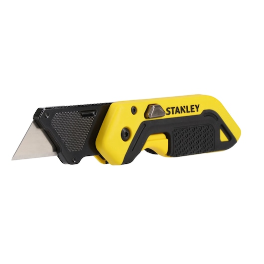 STANLEY STHT10521-0 hobbymes, geel en zwart, rechterzijaanzicht op witte achtergrond.