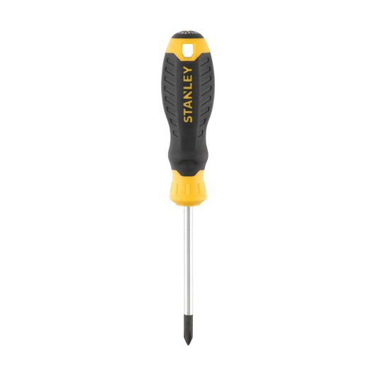 STANLEY STHT16155-0 schroevendraaier met geel-zwarte handgreep, frontaal zicht, productfotografie.