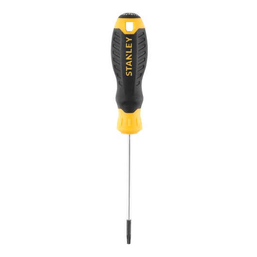 STANLEY STHT16177-0 schroevendraaier met zwart-geel ergonomisch handvat, vooraanzicht op witte achtergrond.