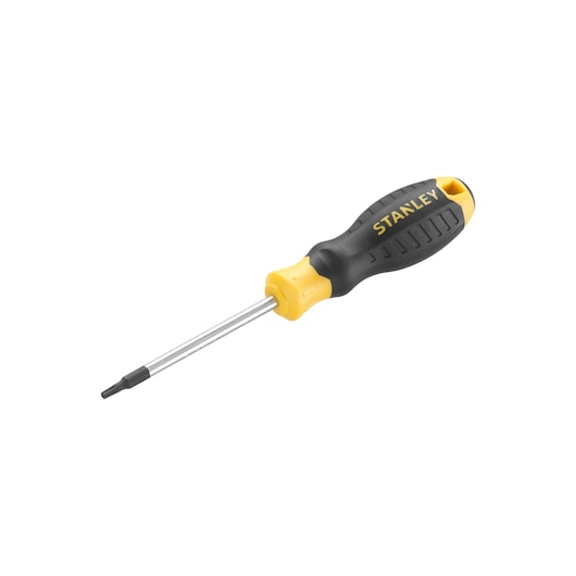 STANLEY STHT16178-0 tournevis torx avec manche ergonomique noir et jaune, photographie produit sur fond blanc.