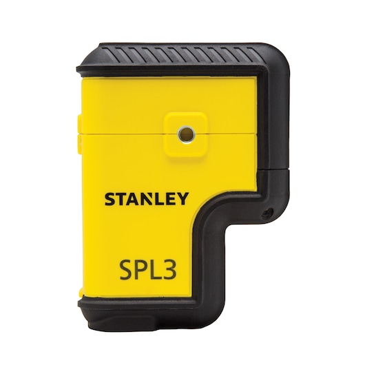 Foto van STANLEY STHT77503-1 geel-zwarte laserwaterpas, frontale hoek, fotografieproduct.