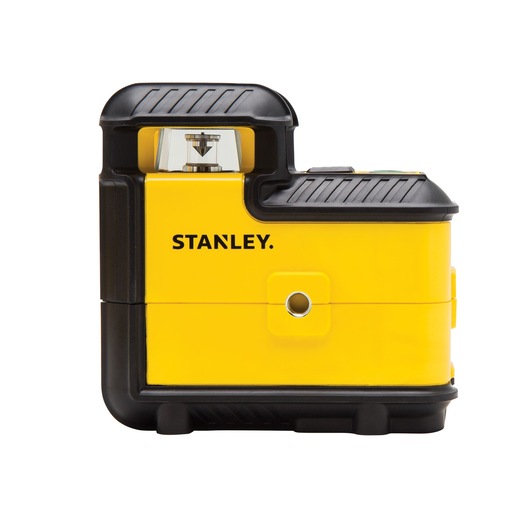 Foto van STANLEY STHT77594-1 gele zelf-nivellerende laserlevel, zijaanzicht, categorie fotografie.