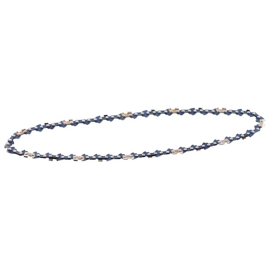 STANLEY STZCS230 metalen kettingzaagketting, van boven gefotografeerd op een witte achtergrond.